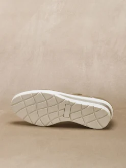 Babies cuir à scratch semelle compensée