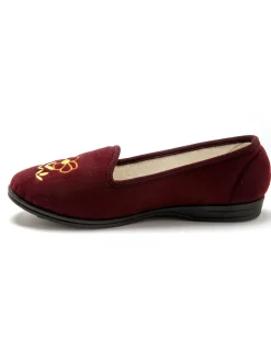 Ballerines brodées fleur largeur confort