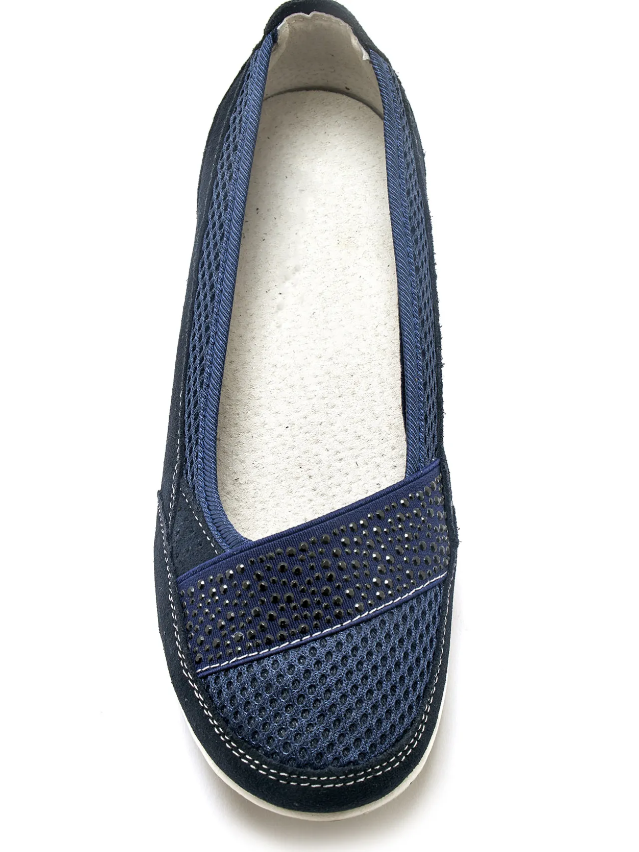 Ballerines cuir et textile aéré