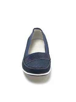 Ballerines cuir et textile aéré