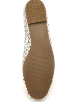 Ballerines en cuir tressées