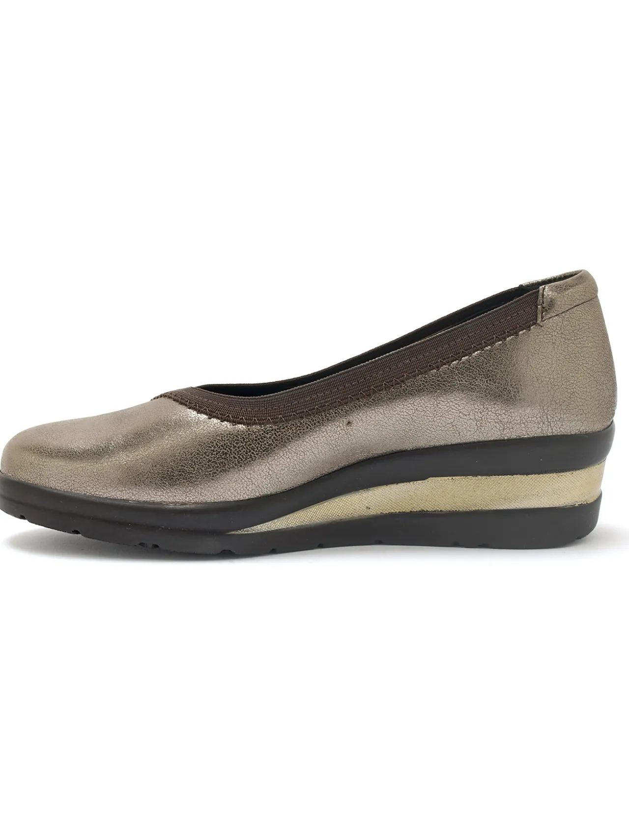 Ballerines tout cuir élastiquées