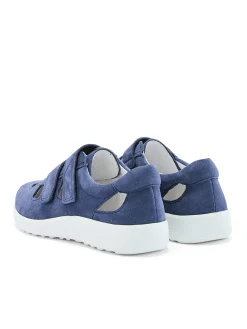 Baskets extra larges cuir ajouré