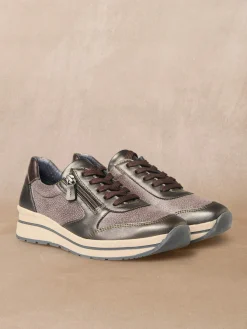 Baskets zip et lacets semelle amovible