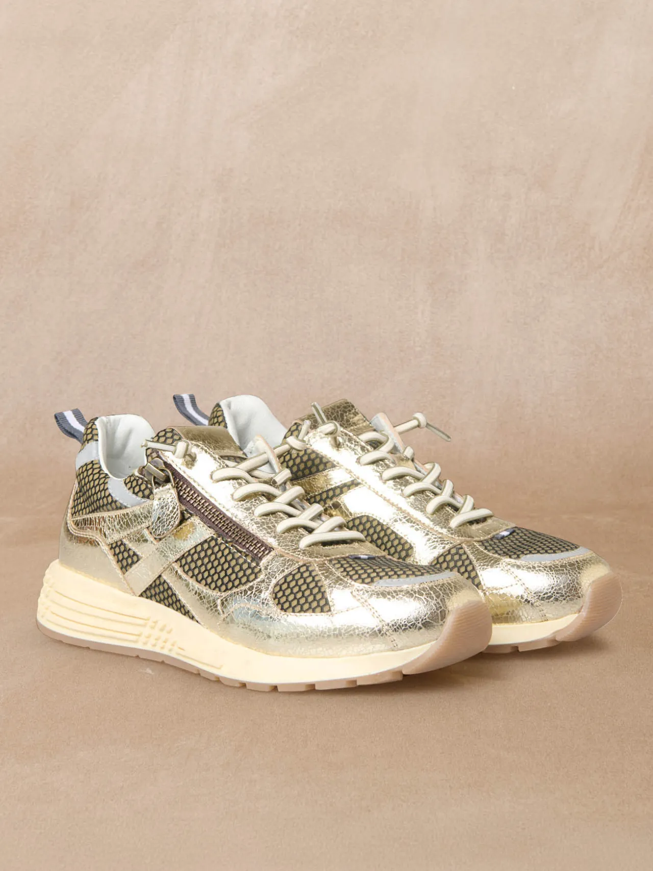 Baskets zippées à semelle amovible