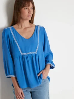Blouse ample en crêpe