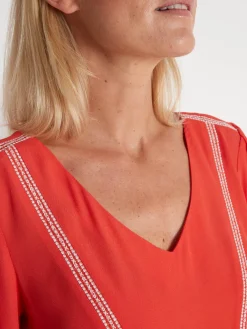 Blouse ample en crêpe