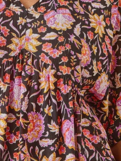 Blouse ample en crêpe fluide