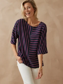 Blouse crêpe manches chauve-souris