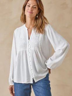 Blouse en crêpe