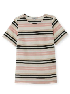 Blouse en crêpe encolure ronde