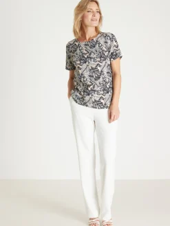 Blouse en crêpe manches courtes