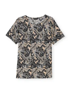 Blouse en crêpe manches courtes