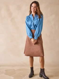 Blouse en denim fluide