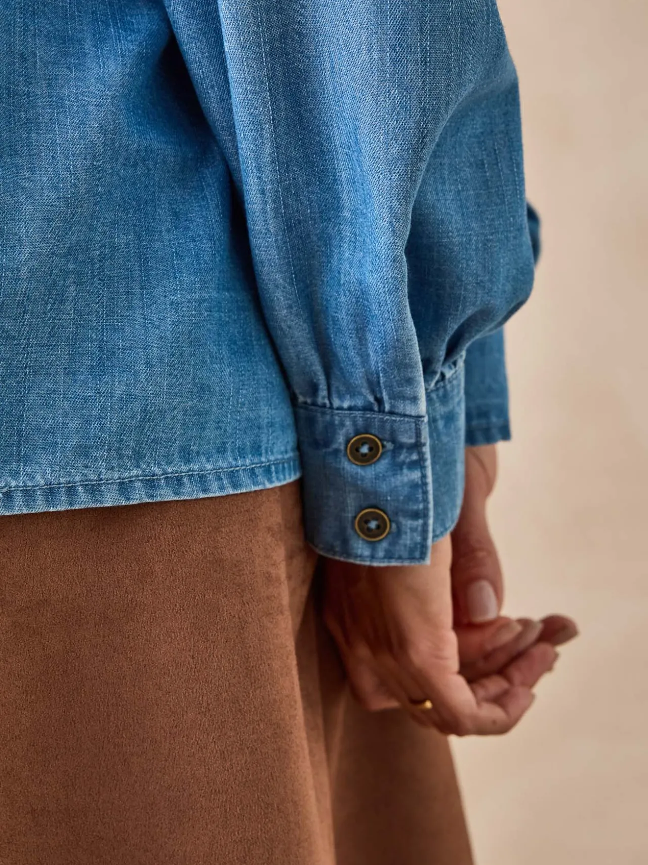 Blouse en denim fluide