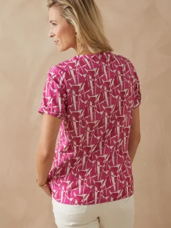 Blouse en microfibre manches courtes