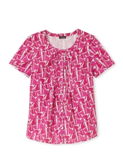 Blouse en microfibre manches courtes