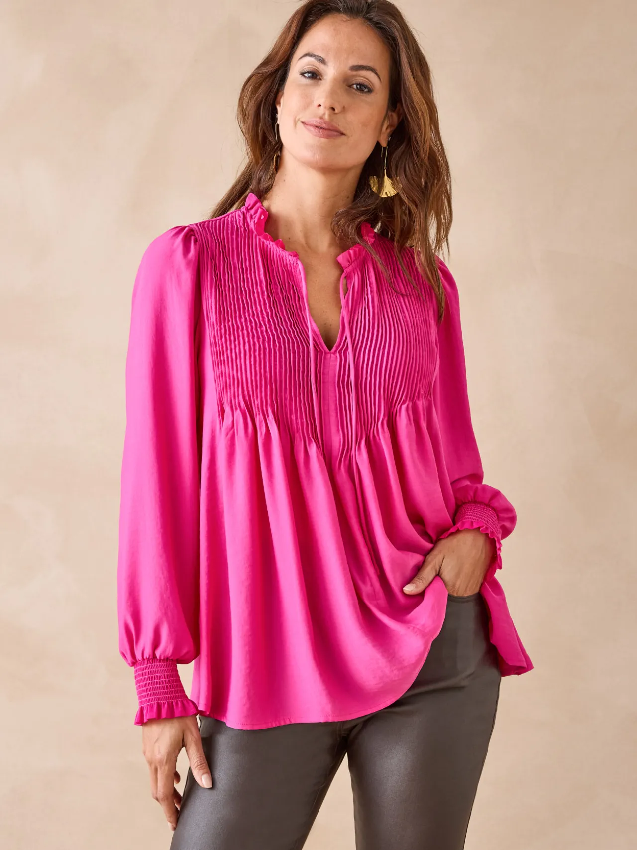 Blouse en satin