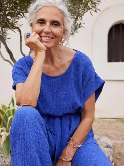 Blouse en seersucker