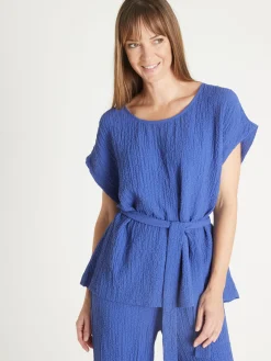 Blouse en seersucker