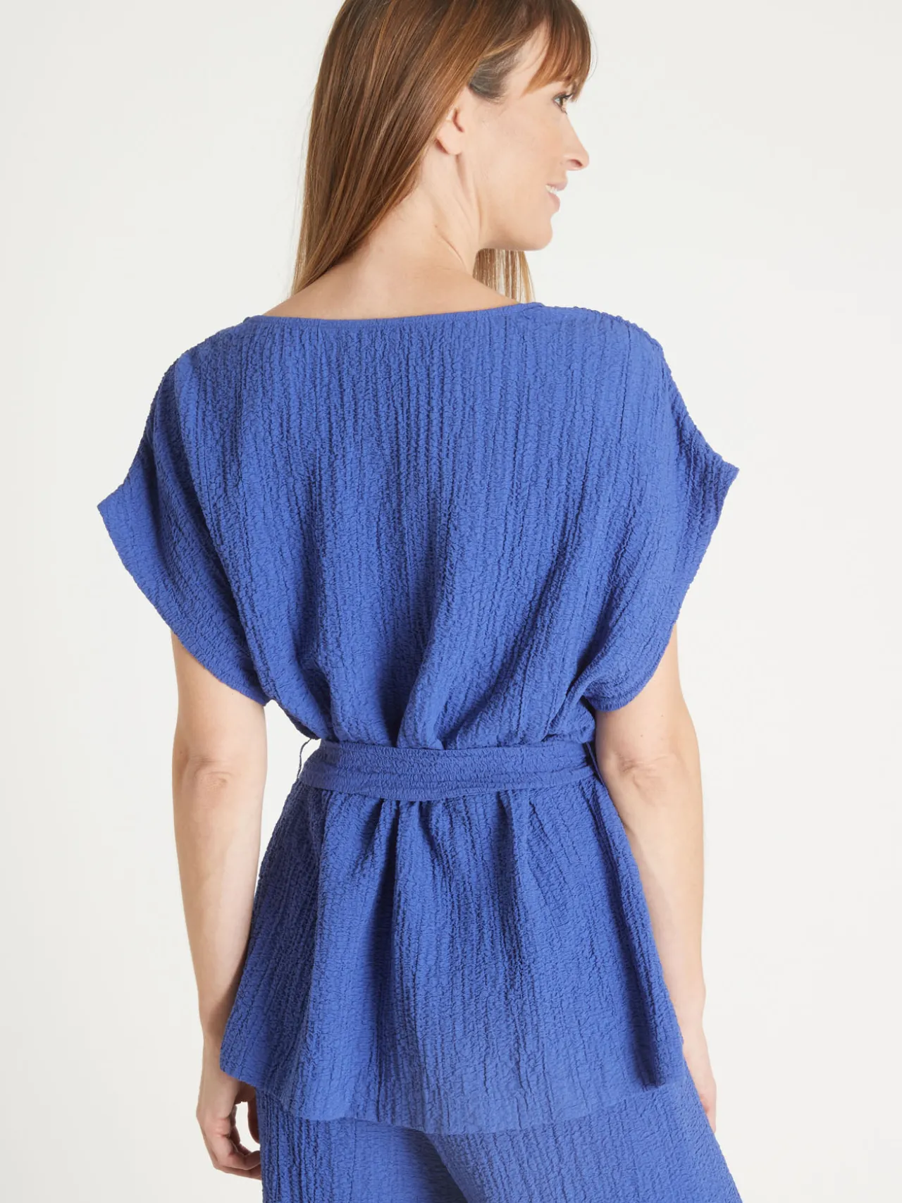 Blouse en seersucker