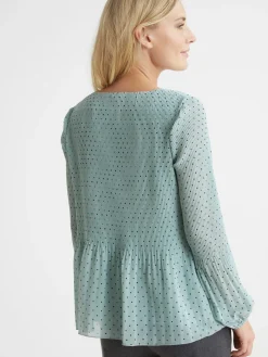 Blouse en voile au plissé permanent