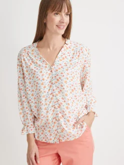 Blouse encolure V fantaisie