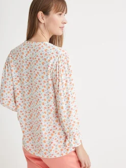 Blouse encolure V fantaisie