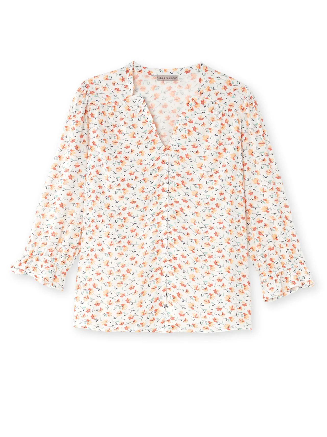 Blouse encolure V fantaisie