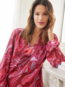 Blouse fluide encolure V