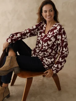 Blouse fluide encolure V