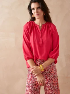 Blouse fluide manches bouffantes