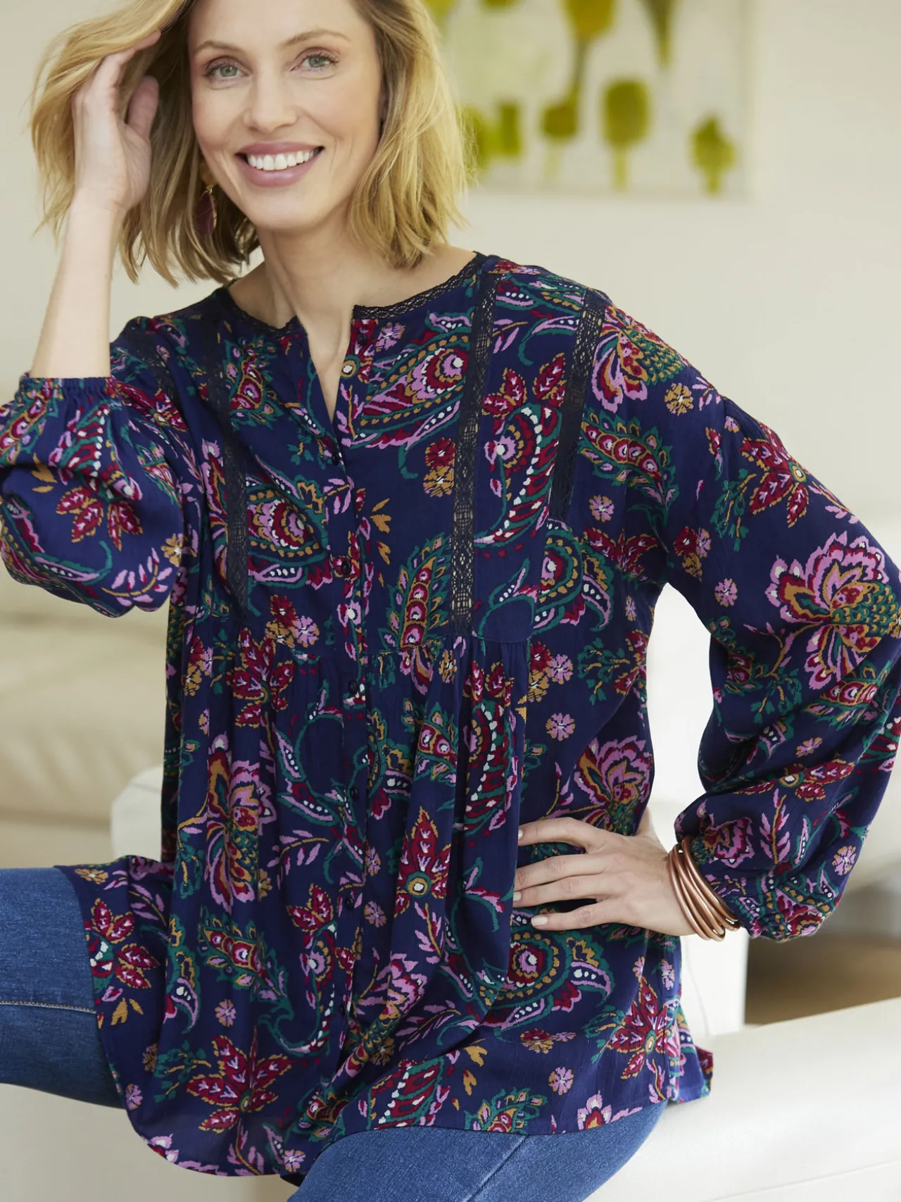Blouse forme boîte