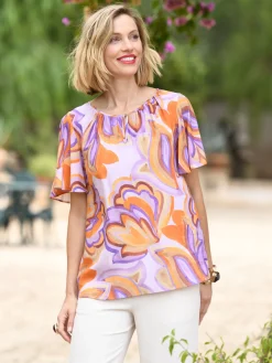 Blouse manches papillon