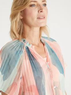 Blouse vaporeuse manches papillon