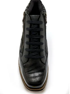 Boots à lacets cuir doublées suédine