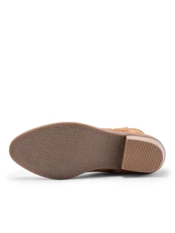 Boots ajourées cuir velours