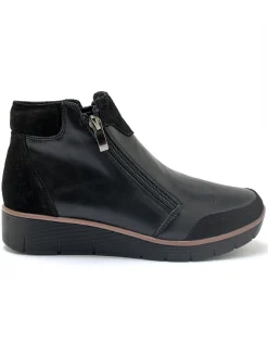 Boots compensées zippées