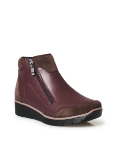 Boots compensées zippées