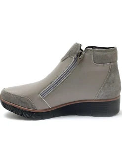 Boots compensées zippées