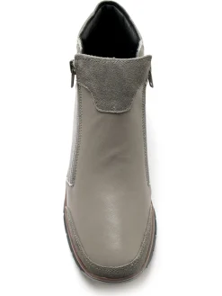 Boots compensées zippées