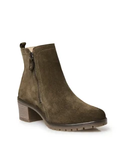 Boots cuir velours largeur confort