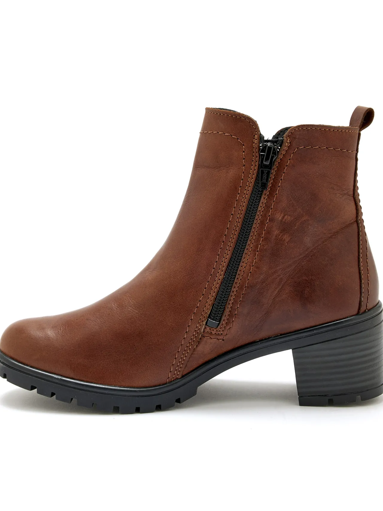 Boots dessus cuir largeur confort