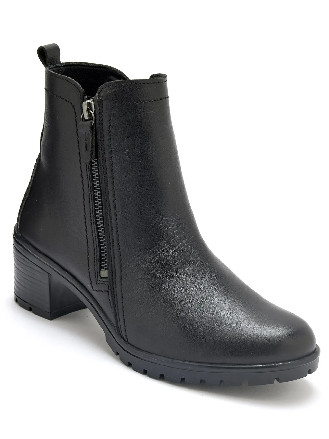 Boots dessus cuir largeur confort