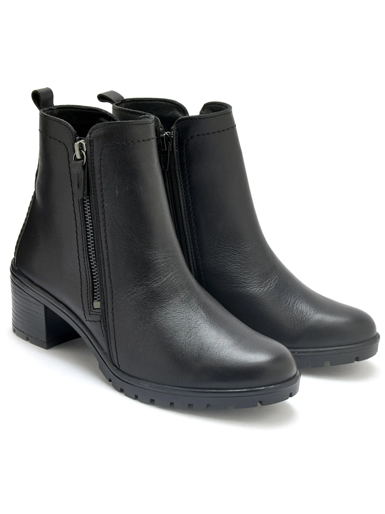 Boots dessus cuir largeur confort