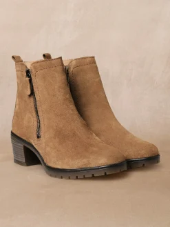 Boots dessus cuir velours extra larges