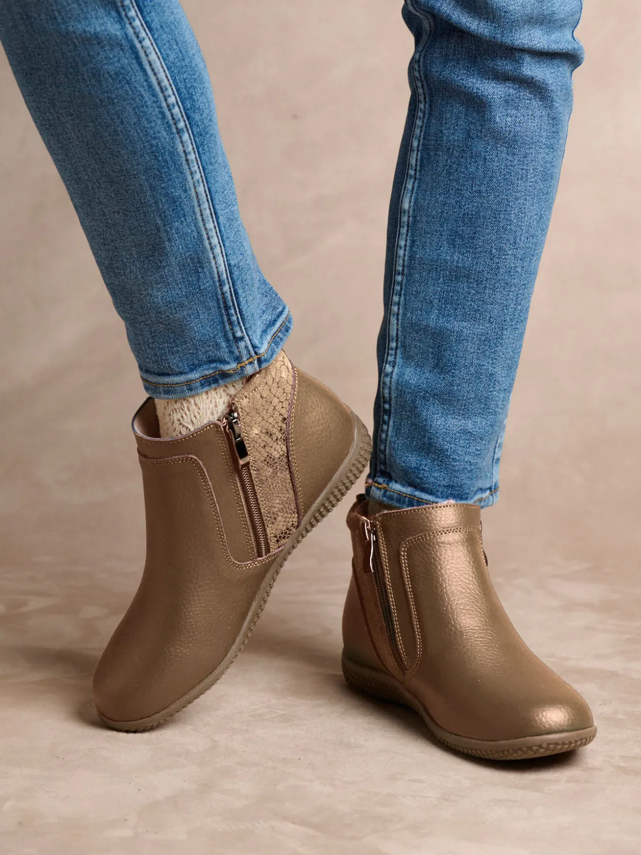 Boots double zip aérosemelle® amovible