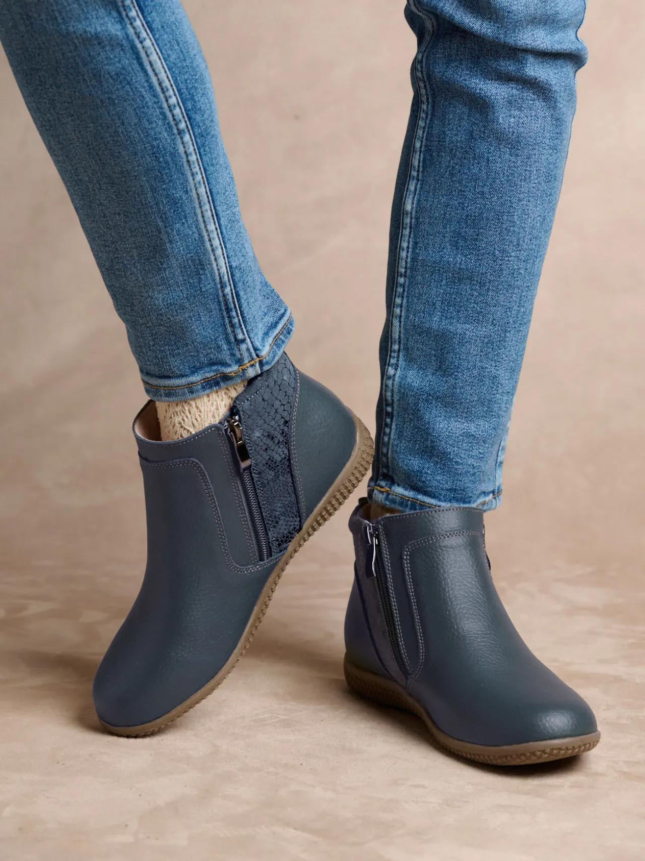 Boots double zip aérosemelle® amovible