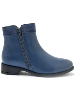 Boots en cuir double zip