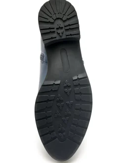 Boots en cuir double zip